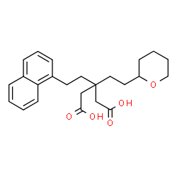 ChemSpider 2D Image | 3-[2-(1-Naphthyl)ethyl]-3-[2-(tetrahydro-2H-pyran-2-yl)ethyl]pentanedioic acid | C24H30O5