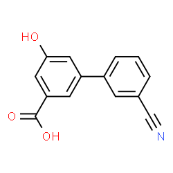 ChemSpider 2D Image | 3'-Cyano-5-hydroxy-3-biphenylcarboxylic acid | C14H9NO3