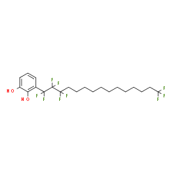 ChemSpider 2D Image | 3-(1,1,2,2,3,3,15,15,15-Nonafluoropentadecyl)-1,2-benzenediol | C21H27F9O2