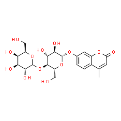 ChemSpider 2D Image | 4-Methyl-2-oxo-2H-chromen-7-yl 4-O-D-galactopyranosyl-beta-D-glucopyranoside | C22H28O13