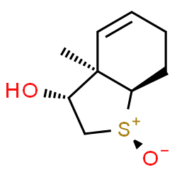 ChemSpider 2D Image | (3R,3aR,7aR)-3-Hydroxy-3a-methyl-2,3,3a,6,7,7a-hexahydro-1-benzothiophenium-1-olate | C9H14O2S