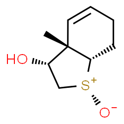 ChemSpider 2D Image | (3R,3aS,7aS)-3-Hydroxy-3a-methyl-2,3,3a,6,7,7a-hexahydro-1-benzothiophenium-1-olate | C9H14O2S