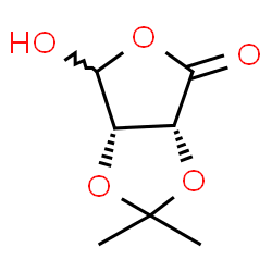 ChemSpider 2D Image | (3aR,6aS)-6-Hydroxy-2,2-dimethyldihydrofuro[3,4-d][1,3]dioxol-4(3aH)-one | C7H10O5