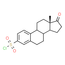 ChemSpider 2D Image | (8xi,9xi,14xi)-17-Oxoestra-1(10),2,4-triene-3-sulfonyl chloride | C18H21ClO3S