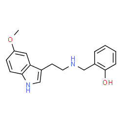 ChemSpider 2D Image | 2-({[2-(5-Methoxy-1H-indol-3-yl)ethyl]amino}methyl)phenol | C18H20N2O2