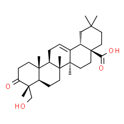 ChemSpider 2D Image | 23-Hydroxy-3-oxoolean-12-en-28-oic acid | C30H46O4