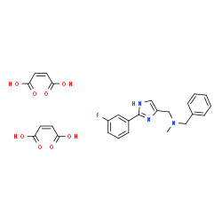 ChemSpider 2D Image | N-Benzyl-1-[2-(3-fluorophenyl)-1H-imidazol-4-yl]-N-methylmethanamine (2Z)-2-butenedioate (1:2) | C26H26FN3O8