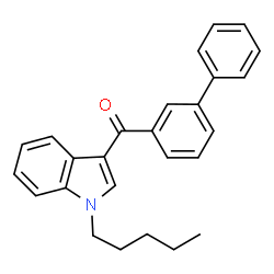 ChemSpider 2D Image | 3-Biphenylyl(1-pentyl-1H-indol-3-yl)methanone | C26H25NO