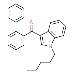 ChemSpider 2D Image | 2-Biphenylyl(1-pentyl-1H-indol-3-yl)methanone | C26H25NO