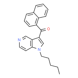 ChemSpider 2D Image | 1-Naphthyl(1-pentyl-1H-pyrrolo[3,2-c]pyridin-3-yl)methanone | C23H22N2O