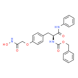 ChemSpider 2D Image | Nalpha-[(Benzyloxy)carbonyl]-O-[2-(hydroxyamino)-2-oxoethyl]-N-phenyl-L-tyrosinamide | C25H25N3O6