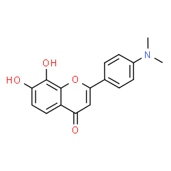 ChemSpider 2D Image | 2-(4-(Dimethylamino)phenyl)-7,8-dihydroxy-4H-chromen-4-one | C17H15NO4