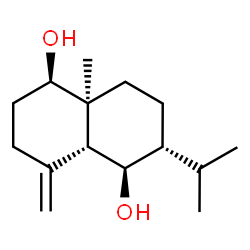 ChemSpider 2D Image | (1R,2R,4aS,5R,8aR)-2-Isopropyl-4a-methyl-8-methylenedecahydro-1,5-naphthalenediol | C15H26O2