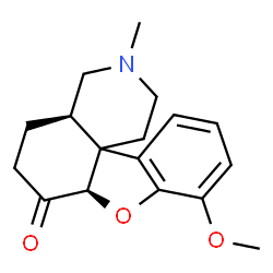 ChemSpider 2D Image | (4aR,7aR)-9-methoxy-3-methyl-2,4,4a,5,6,7a-hexahydro-1H-benzofuro[3,2-e]isoquinolin-7-one | C17H21NO3
