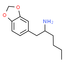 ChemSpider 2D Image | 1-(1,3-Benzodioxol-5-yl)-2-hexanamine | C13H19NO2