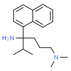 ChemSpider 2D Image | N~1~,N~1~,5-Trimethyl-4-(1-naphthyl)-1,4-hexanediamine | C19H28N2