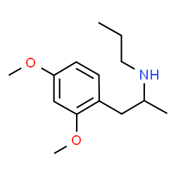 ChemSpider 2D Image | N-[1-(2,4-Dimethoxyphenyl)-2-propanyl]-1-propanamine | C14H23NO2