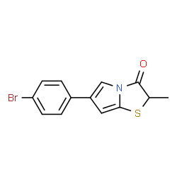 ChemSpider 2D Image | 6-(4-Bromophenyl)-2-methylpyrrolo[2,1-b][1,3]thiazol-3(2H)-one | C13H10BrNOS