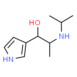 ChemSpider 2D Image | 2-(Isopropylamino)-1-(1H-pyrrol-3-yl)-1-propanol | C10H18N2O
