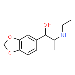 ChemSpider 2D Image | 2-ETHYLAMINO-1-(3,4-METHYLENEDIOXYPHENYL)PROPAN-1-OL | C12H17NO3