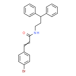 ChemSpider 2D Image | 3-(4-Bromophenyl)-N-(3,3-diphenylpropyl)acrylamide | C24H22BrNO