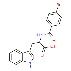 ChemSpider 2D Image | N-(4-Bromobenzoyl)tryptophan | C18H15BrN2O3