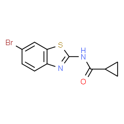 ChemSpider 2D Image | N-(6-Bromo-1,3-benzothiazol-2-yl)cyclopropanecarboxamide | C11H9BrN2OS