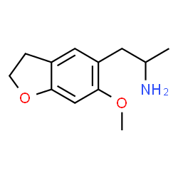 ChemSpider 2D Image | 1-(6-Methoxy-2,3-dihydro-1-benzofuran-5-yl)-2-propanamine | C12H17NO2