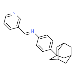 ChemSpider 2D Image | (E)-N-[4-(Adamantan-1-yl)phenyl]-1-(3-pyridinyl)methanimine | C22H24N2