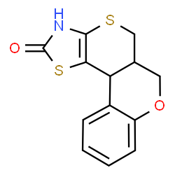 ChemSpider 2D Image | 3,5a,6,11b-Tetrahydro-2H,5H-chromeno[4',3':4,5]thiopyrano[2,3-d][1,3]thiazol-2-one | C13H11NO2S2