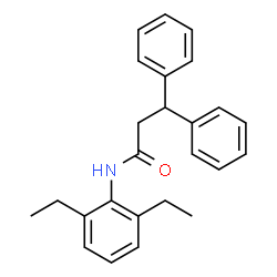 ChemSpider 2D Image | N-(2,6-Diethylphenyl)-3,3-diphenylpropanamide | C25H27NO