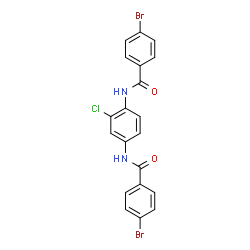 ChemSpider 2D Image | N,N'-(2-Chloro-1,4-phenylene)bis(4-bromobenzamide) | C20H13Br2ClN2O2