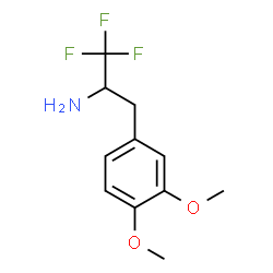 ChemSpider 2D Image | 3-(3,4-Dimethoxyphenyl)-1,1,1-trifluoro-2-propanamine | C11H14F3NO2