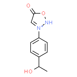 ChemSpider 2D Image | 3-[4-(1-Hydroxyethyl)phenyl]-5-oxo-2,5-dihydro-1,2,3-oxadiazol-3-ium | C10H11N2O3