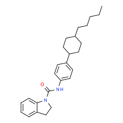ChemSpider 2D Image | N-[4-(4-Pentylcyclohexyl)phenyl]-1-indolinecarboxamide | C26H34N2O