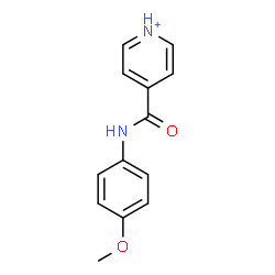 ChemSpider 2D Image | 4-[(4-Methoxyphenyl)carbamoyl]pyridinium | C13H13N2O2