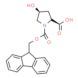 ChemSpider 2D Image | (4S)-1-[(9H-Fluoren-9-ylmethoxy)carbonyl]-4-hydroxy-D-proline | C20H19NO5