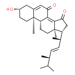 ChemSpider 2D Image | (3beta,20R,22E,24R)-3-Hydroxyergosta-5,8(14),22-triene-7,15-dione | C28H40O3