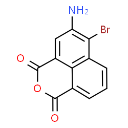 ChemSpider 2D Image | 5-Amino-6-bromo-1H,3H-benzo[de]isochromene-1,3-dione | C12H6BrNO3