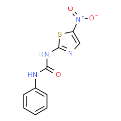 ChemSpider 2D Image | 1-(5-Nitro-1,3-thiazol-2-yl)-3-phenylurea | C10H8N4O3S