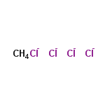 InChI=1/C.4ClH/h;4*1H/q+4;;;;/p-4