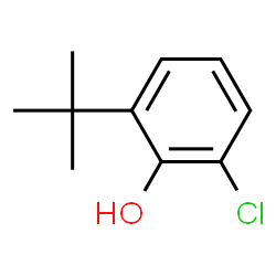 ChemSpider 2D Image | Phenol, 2-tert-butyl-6-chloro- | C10H13ClO