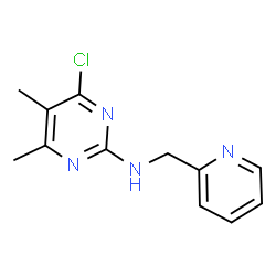 ChemSpider 2D Image | 4-Chloro-5,6-dimethyl-N-(2-pyridinylmethyl)-2-pyrimidinamine | C12H13ClN4