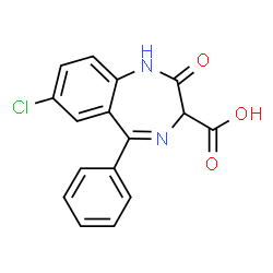 ChemSpider 2D Image | Clorazepic acid | C16H11ClN2O3