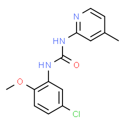 ChemSpider 2D Image | 1-(5-Chloro-2-methoxyphenyl)-3-(4-methyl-2-pyridinyl)urea | C14H14ClN3O2