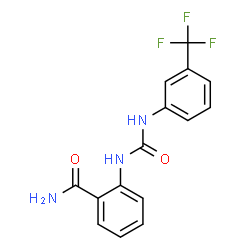 ChemSpider 2D Image | 2-({[3-(Trifluoromethyl)phenyl]carbamoyl}amino)benzamide | C15H12F3N3O2