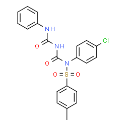 ChemSpider 2D Image | N-(4-Chlorophenyl)-4-methyl-N-[(phenylcarbamoyl)carbamoyl]benzenesulfonamide | C21H18ClN3O4S