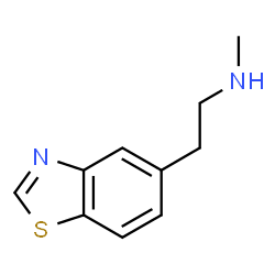 ChemSpider 2D Image | 2-(1,3-Benzothiazol-5-yl)-N-methylethanamine | C10H12N2S