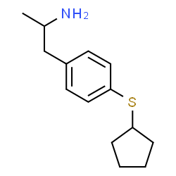 ChemSpider 2D Image | 1-[4-(Cyclopentylsulfanyl)phenyl]-2-propanamine | C14H21NS