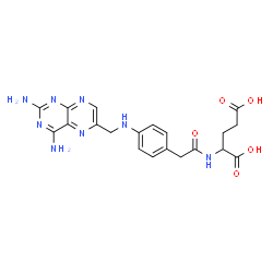 ChemSpider 2D Image | N-[(4-{[(2,4-Diamino-6-pteridinyl)methyl]amino}phenyl)acetyl]glutamic acid | C20H22N8O5